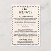 レトロ手書予測できなフ結婚レームの詳細 エンクロージャーカード (正面)