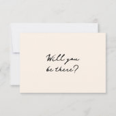 レトロ手書QR結婚コード 出欠カード (裏面)