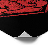 レトロ手袋ボクシングヴィンテージボクサーパンツ ポスター (角)