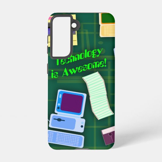 レトロ技術おもしろいマンガアートサリュート SAMSUNG GALAXYケース (裏面)