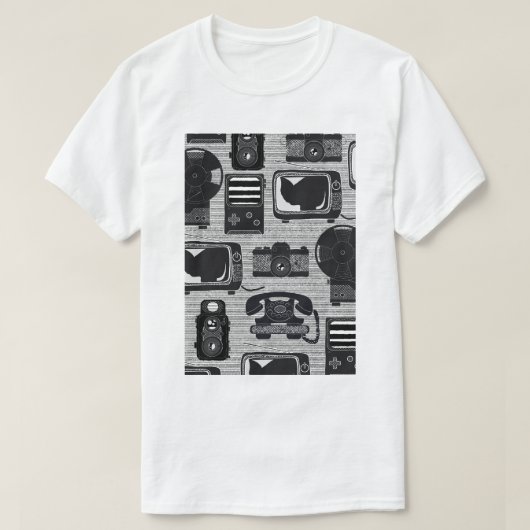 レトロ技術 Tシャツ (デザイン正面)