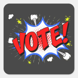 レトロ投票で投票と70の漫画を取り出す スクエアシール