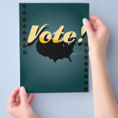 レトロ投票ポスター チラシ (手)