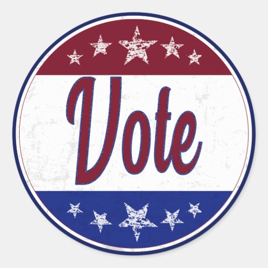 レトロ投票 ラウンドシール (正面)