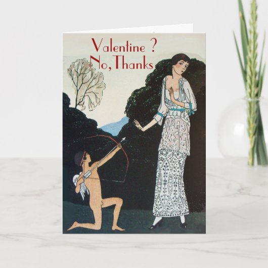 レトロ抗バレンタインデー赤ワックスシールモノグラム シーズンカード (正面)