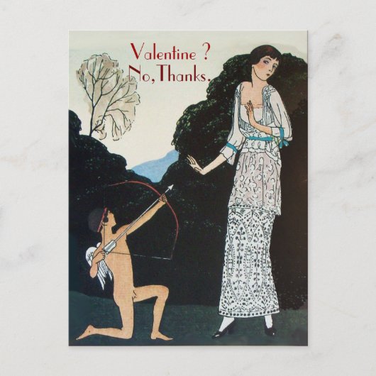 レトロ抗バレンタインデー赤ワックスシールモノグラム シーズンポストカード (正面)