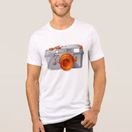 レトロ折り紙幾何学カメラ グラフィックTシャツ トライブレンドＴシャツ