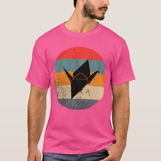 レトロ折り紙日本のシャツ折り紙 Tシャツ (正面)