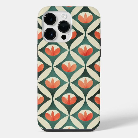 レトロ抽象パターン iPhone / iPad カー​​ス iPhoneケース (裏面)