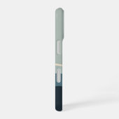 レトロ抽象的なクジラの尾 iPhone 16ケース (右側面)