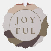 レトロ抽象芸術うれしそうなクリスマスパーソナライズされた写真 オーナメントカード (正面)