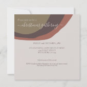 レトロ抽象芸術うれしそうなクリスマスパーティー 招待状 (裏面)