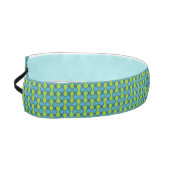 レトロ抽象芸術の幾何学的パターン(青と緑) アスレチックヘッドバンド (左)