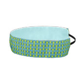 レトロ抽象芸術の幾何学的パターン(青と緑) アスレチックヘッドバンド (右)