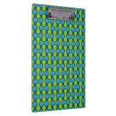 レトロ抽象芸術の幾何学的パターン(青と緑) クリップボード (右)