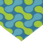 レトロ抽象芸術の幾何学的パターン(青と緑) テーブルクロス (アングル)