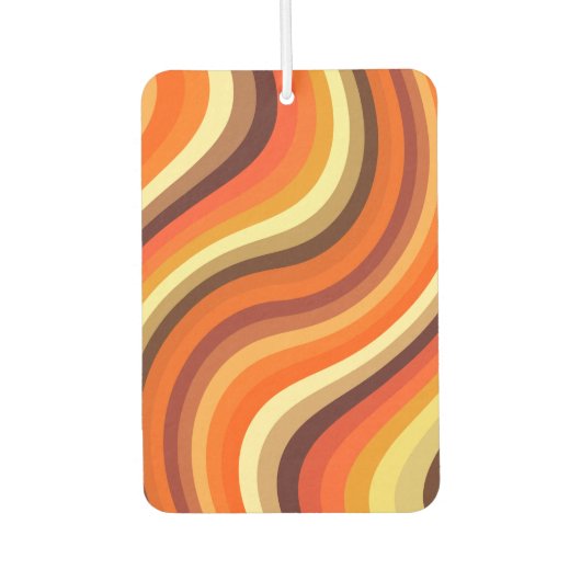 レトロ抽象芸術の波と曲線 カーエアーフレッシュナー (正面)