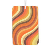 レトロ抽象芸術の波と曲線 カーエアーフレッシュナー (裏面)