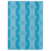 レトロ抽象芸術の白い線(青) クリップボード (裏面)