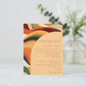 レトロ抽象芸術アーチテラ自然コッタサンキュー ポストカード (スタンド正面)