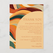 レトロ抽象芸術アーチテラ自然コッタサンキュー ポストカード (正面)