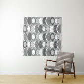 レトロ抽象芸術アートサークルグレー タペストリー (インサイチュ)