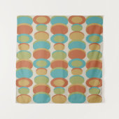 レトロ抽象芸術アートサークル数々のカラー タペストリー (正面(横))