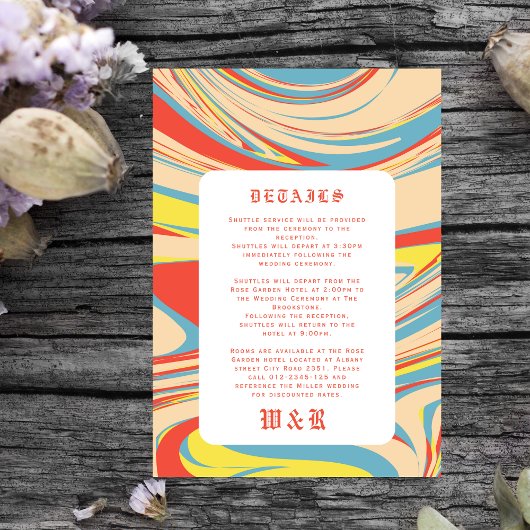 レトロ抽象芸術アートパターンオールド英語 エンクロージャーカード