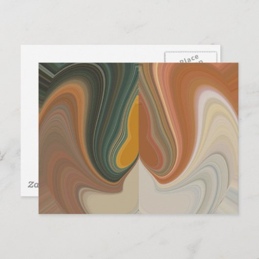 レトロ抽象芸術アートプリントカスタマイズ製品 ポストカード (正面/裏面)