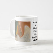 レトロ抽象芸術アートプリント コーヒーマグカップ (正面左)