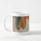 レトロ抽象芸術アートプリント コーヒーマグカップ (左)