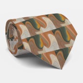 レトロ抽象芸術アートプリント ネクタイ (ロール)