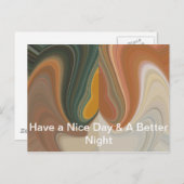 レトロ抽象芸術アートプリント ポストカード (正面/裏面)