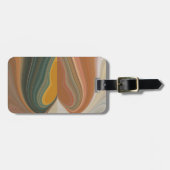 レトロ抽象芸術アートプリント ラゲッジタグ (正面横)