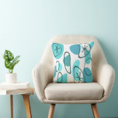 レトロ抽象芸術アートロックターコイズ クッション (椅子)