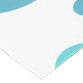 レトロ抽象芸術アートロックターコイズ テーブルクロス (アングル)