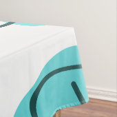 レトロ抽象芸術アートロックターコイズ テーブルクロス (インサイチュ)