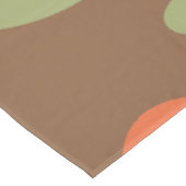 レトロ抽象芸術アートロッ数々のクス色の暗い テーブルクロス (アングル)