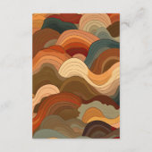 レトロ抽象芸術ウェーブズテラコッタオレンジ結婚ズ エンクロージャーカード (裏面)