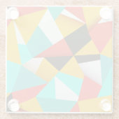 レトロ抽象芸術カラフル：ブレンド。 ガラスコースター (裏面)