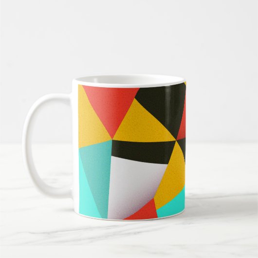 レトロ抽象芸術カラフル:ブレンド。 コーヒーマグカップ (左)