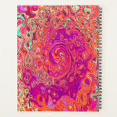レトロ抽象芸術サンゴとパープルマーブルスワール プランナー手帳 (裏面)