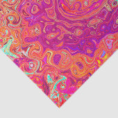 レトロ抽象芸術サンゴとパープルマーブルスワール 薄葉紙 (詳細)