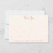 レトロ抽象芸術ストライプシックミントパステルスクリプト名 サンキューカード (正面)