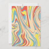 レトロ抽象芸術スワールアーチ70sモノグラム 招待状 (裏面)