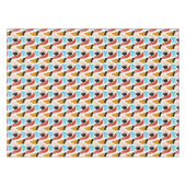 レトロ抽象芸術ドードルグラマーフィンガーラインアート テーブルクロス (正面(横))