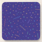 レトロ抽象芸術ネオンパターン コースター (正面)