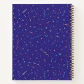 レトロ抽象芸術ネオンパターン ノートブック (裏面)