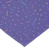 レトロ抽象芸術ネオンパターン ミディアムテーブルランナー (コーナー)