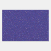 レトロ抽象芸術ネオンパターン ラッピングペーパーシート (正面)